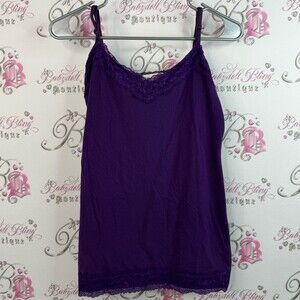 Majora tank top Y2K floral Lacie comfy stretchy, Purple Lace Trim Camisole
